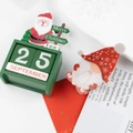 Molla per capelli Babbo Natale 9cm con set decorativo natalizio in legno e gnomo - Gnomo fiocco di neve (C6-2-8)