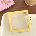 Pale yellow 9x9cm 3D floating film display case for jewelry storage and presentation - 9*9cm / Yellow