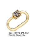 Golden oval screw clasp with blue crystals for jewelry making and necklace crafts - Style 14 (Gold with Blue Zircon)