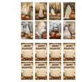 Set mit 8 Halloween-Einladungskarten mit Geistern und Kürbissen auf hochwertigem Karton - 8 Stück/Packung