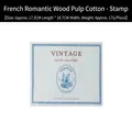 Vintage style compressed wood pulp kitchen cloth with blue french stamp design - (high-quality Wood Pulp Cotton) Stamp