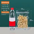 Frosted 14x20cm stand-up pouch with clear window for snack and food packaging - Transparent / 14x20cm