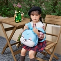 Mochila infantil azul claro de EVA con un lindo diseño 3D de cara de animal de dibujos - Azul