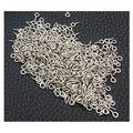 Silver screw eye pins for crystal resin jewelry DIY and handmade craft projects - Silver Eye Pins 10x5mm (100pcs)