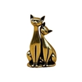 Statuine di gatto minimaliste in ottone bronzato per decorazioni da scrivania eleganti - Gatto
