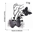 Gothic Halloween Haarklammer mit schwarzem Skelett-Schmetterling, Zweigen und Netz - Schwarzer Schmetterling Skelett Stil (W3-60蝴蝶款)