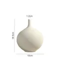 Modern white ceramic sphere vase with ribbed texture and slender neck for home decor - HP015 Large Ribbed White Sphere Vase