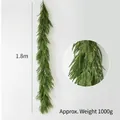 Artificial Norfolk pine garland in natural green 1.8m long for Christmas decoration - 1.8m PE Garland