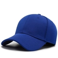 Royal blue baseball cap in pineapple fabric with elastic back and curved visor - Elastic 57-58cm / Sapphire Blue