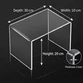 Transparent acrylic U-shaped organizer shelf with 30x10x20cm size and 5mm thickness - 30x10x20cm