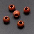 Five goldstone loose beads with sparkling particles for DIY jewelry making - 1 Piece / Synthetic Goldstone