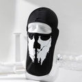 Black skull anime teeth balaclava mask for outdoor sports and motorcycle riding - M (56-58cm) / Black Ghost
