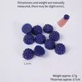 Miniature mûre bleue en résine 1,2cm accessoire de fruit réaliste pour DIY manuel - 1.2cm Mûre Bleue (Moyen)