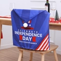 Red and blue USA Independence Day chair cover with Celebrate Independence Day text - 05 Triangular Double-Sided Print US Independence Day