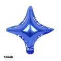 Blue 10-inch four-point star foil balloon with metallic luster for party decoration - 10 Inch Dark Blue Four-Pointed Star