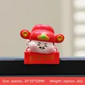 Miniature Caishen God of Wealth figurine for car dashboard and monitor decoration - 34x35x55mm / Type D Infinite Wealth God
