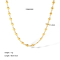 Collana a cuore placcata in oro 18K con catena regolabile 40+5cm e peso totale di 11g - Collana a Maglie a Cuore (YYN023202)