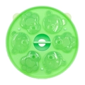 Green food-grade silicone baby food mold with cute animal paw and bear face shapes - Little Tiger Rice Cake / Green