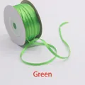 Roll of 3mm green double-sided satin ribbon for DIY crafts and floral gift wrapping - 3mm/50 Yards / Green