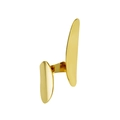 Minimalistische 18k vergulde roestvrijstalen open ring met uniek organisch ontwerp - Eén maat / Goud