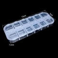 12-grid transparent plastic storage organizer box for jewelry and beads with numbered lids - 12-Grid Transparent Organizer Box