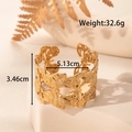 Eleganter vergoldeter Schmetterlings-Armreif aus hochwertigem 304 Edelstahl - Schmetterling Hohl Breit Stil (YB-069)