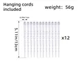 Pack de 12 adornos navideños de carámbanos transparentes en espiral con cuerdas para colgar - Carámbano Transparente Estilo A Pequeño (13cm)