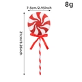 Decorazione a lecca-lecca di Natale rosso e bianco con misure 21 cm x 7,5 cm - Stile A / Spirale