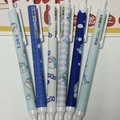 Shark theme retractable gel pen in light blue with cute cartoon design and clip label - 0.5mm-Single Price / Baby Shark Style