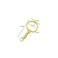 Gouden metalen sleutelhanger met ring van 2,5 cm en verbindingsketting van 5,6 cm lengte - Gouden Sleutelring Stijl / Siliconen Vorm