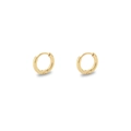 Minimalist small round hoop earrings in polished gold finish stainless steel - 1.6*6mm / Gold