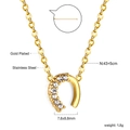 Détail du pendentif fer à cheval plaqué or avec dimensions 7,6x8,8mm et poids de 1,8g - Forme en U / Acier