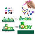 DIY St. Patrick's Day diamond painting jellyfish kit with green Lucky acrylic stand - St. Patrick's Day