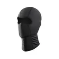Long black ice silk balaclava with breathable honeycomb mesh for outdoor cycling - Medium-Long Style / Black