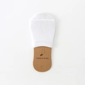 White cotton half-toe invisible socks for women with non-slip padding for high heels - One Size / White