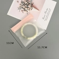 Pink translucent EVA jewelry storage pouch with 11x11.7cm dimensions for bracelets - Frosted Style / 11.7*11cm