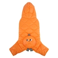 Cappotto invernale arancione per cani impermeabile con patch di carota e cuciture - S / Arancione