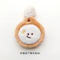 Plush cartoon racket accessory with embroidered smiling face and bone detail, 8cm x 6.5cm - Tennis Racket