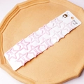 Lot de 10 barrettes en forme d'étoile rose pastel sur support de carte blanc - 4.2cm Émail rose mat (12 pièces/carte)