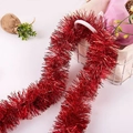 Ghirlanda di festone rosso da 2m per Natale e decorazioni per feste festive - 2M Lunghezza * 9CM Larghezza 5 Strati / Rosso