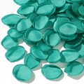 Teal silk rose petals for wedding decor with burnt edge finish in premium texture - Turquoise (42)