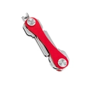 Organizzatore per chiavi compatto in alluminio rosso con viti argentate e design pieghevole - Rosso