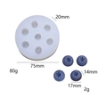 White silicone blueberry mold with two sizes for DIY candle or soap making - C18 Blueberry