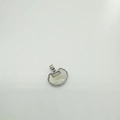 Ciondolo lucchetto argento placcato oro 18K con inserto in conchiglia naturale per gioielli - Lucchetto della Pace - Argento (Conchiglia Bianca)