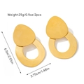 Orecchini geometrici dorati con dimensioni 6,5cm x 3,75cm e un peso totale di 25g - Ovale Geometrico (JDE2503781) / Oro