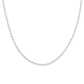 Collana in acciaio al titanio argento con maglie delicate a forma di piccoli fiori - N305044-Catena a Maglie a Piccoli Petali d'Argento