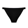 Culotte basique en coton noir pour femme, respirante et confortable avec taille élastique - S / Échancré / Noir