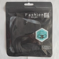 Mascarilla negra lavable en bolsa con cremallera para protección solar y de polvo - Adulto / Embalaje en inglés individual / Negro