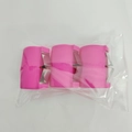 Set of three pink plastic egg crackers with metal blades in transparent packaging - 3pcs Pack/Bagged / Pink