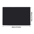 60x40cm black silicone craft mat for DIY resin casting and heat resistant desk protection - 60cmx40cm / Black